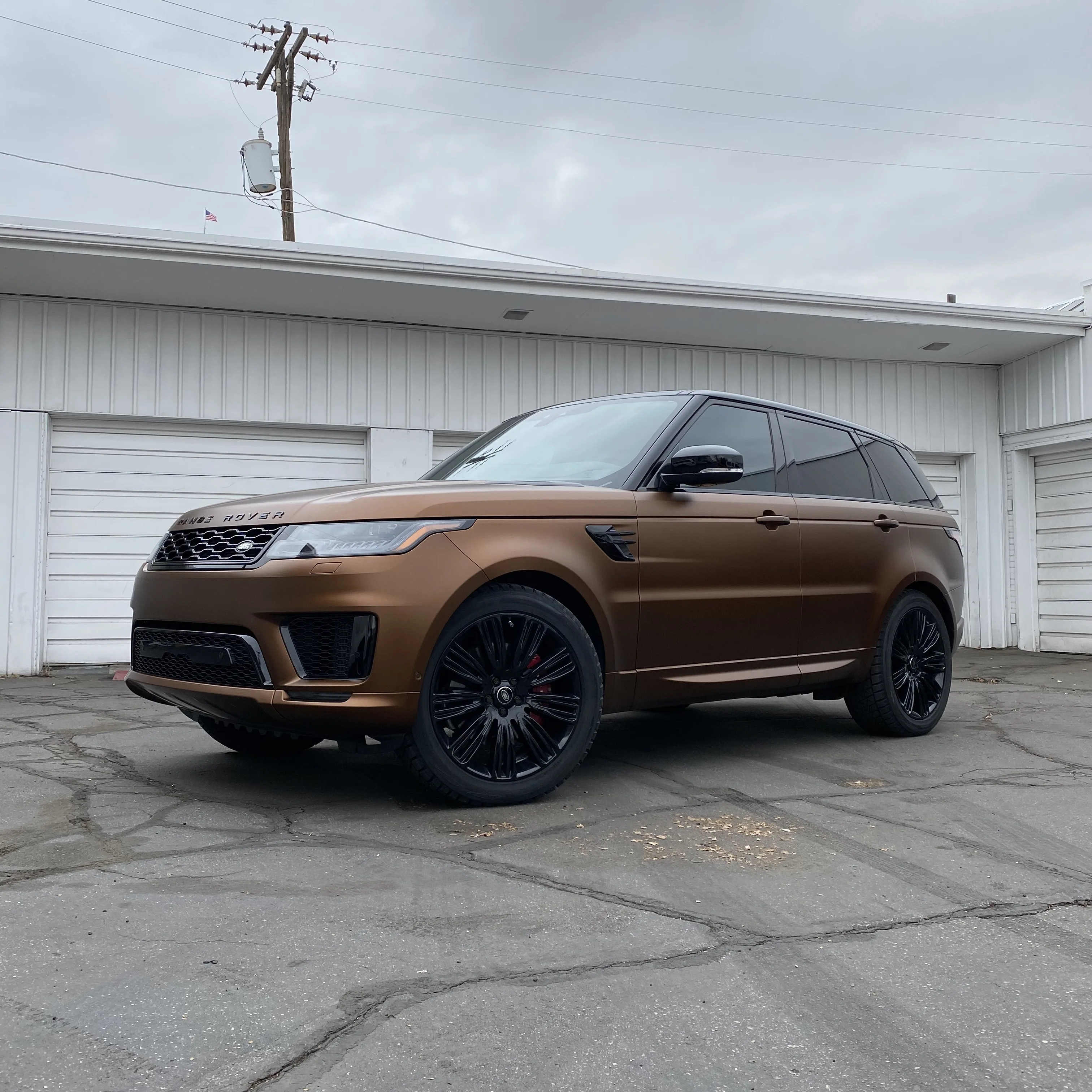 Copper Range Rover Sport with paint protection film at 4s Custom in Salt Lake City.